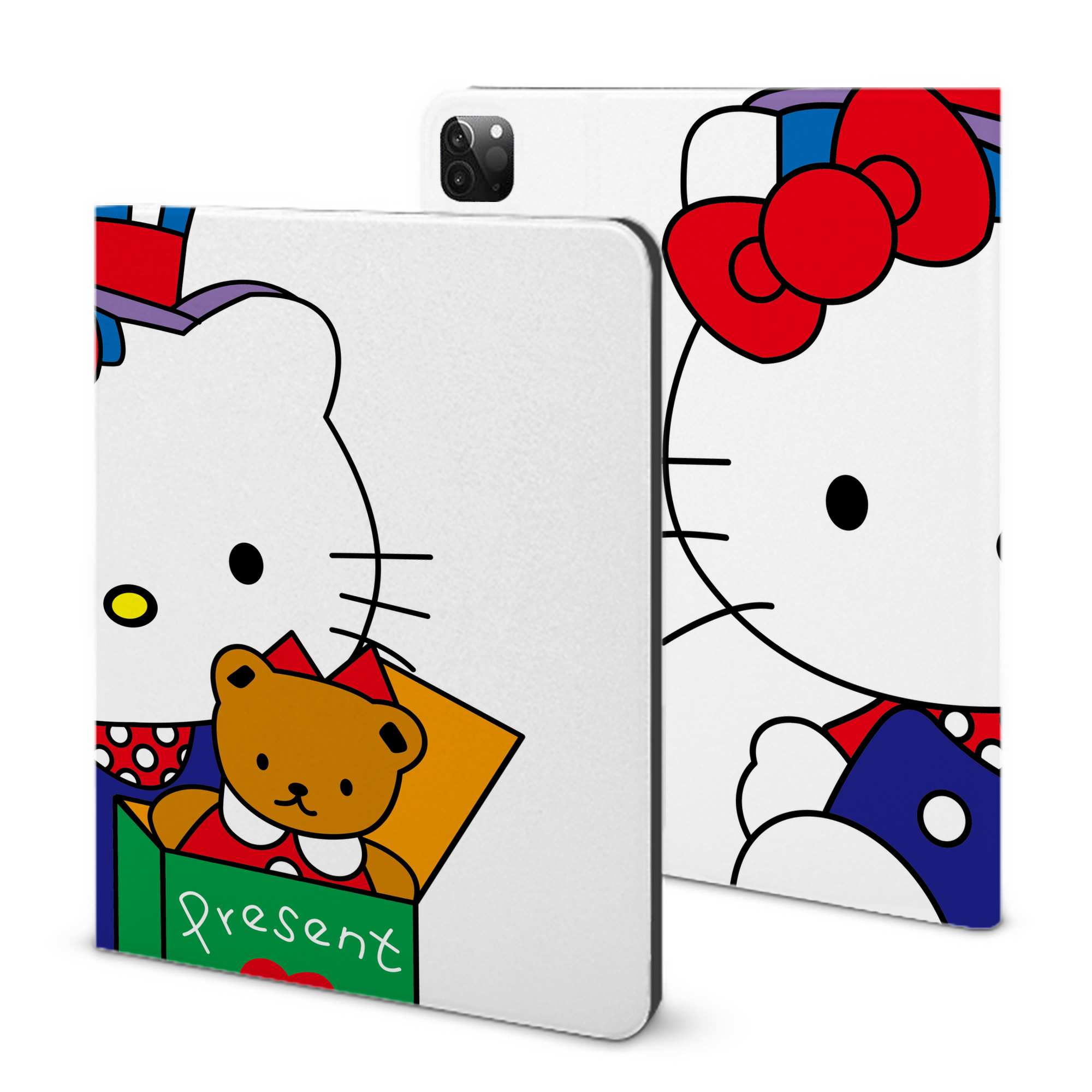（画像用） Hello Kitty ハローキティ IPadケース ペンホルダー付き ブックスタイルデザイン
